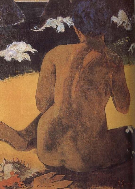 Paul Gauguin Beach woman oil painting picture